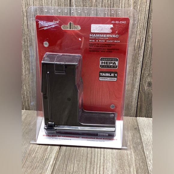 Milwaukee 49-90-2342 M18 / M28 Hammervac Dust Extractor Box Lid w/ HEPA Filter - Picture 1 of 5